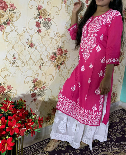 Rayon Kurti With Palazzo