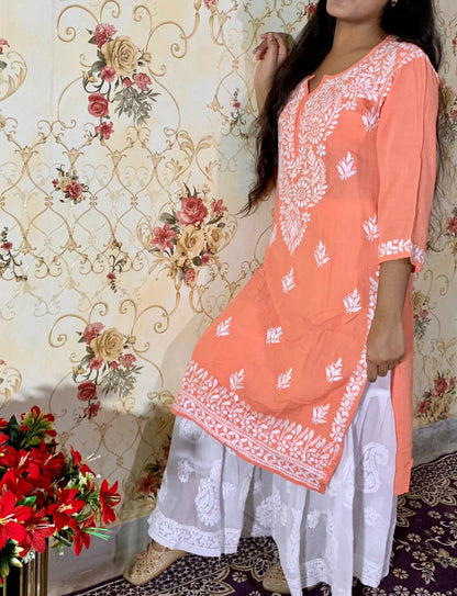 Rayon Kurti With Palazzo