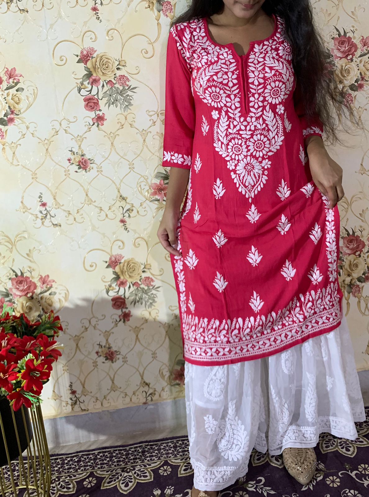 Rayon Kurti With Palazzo