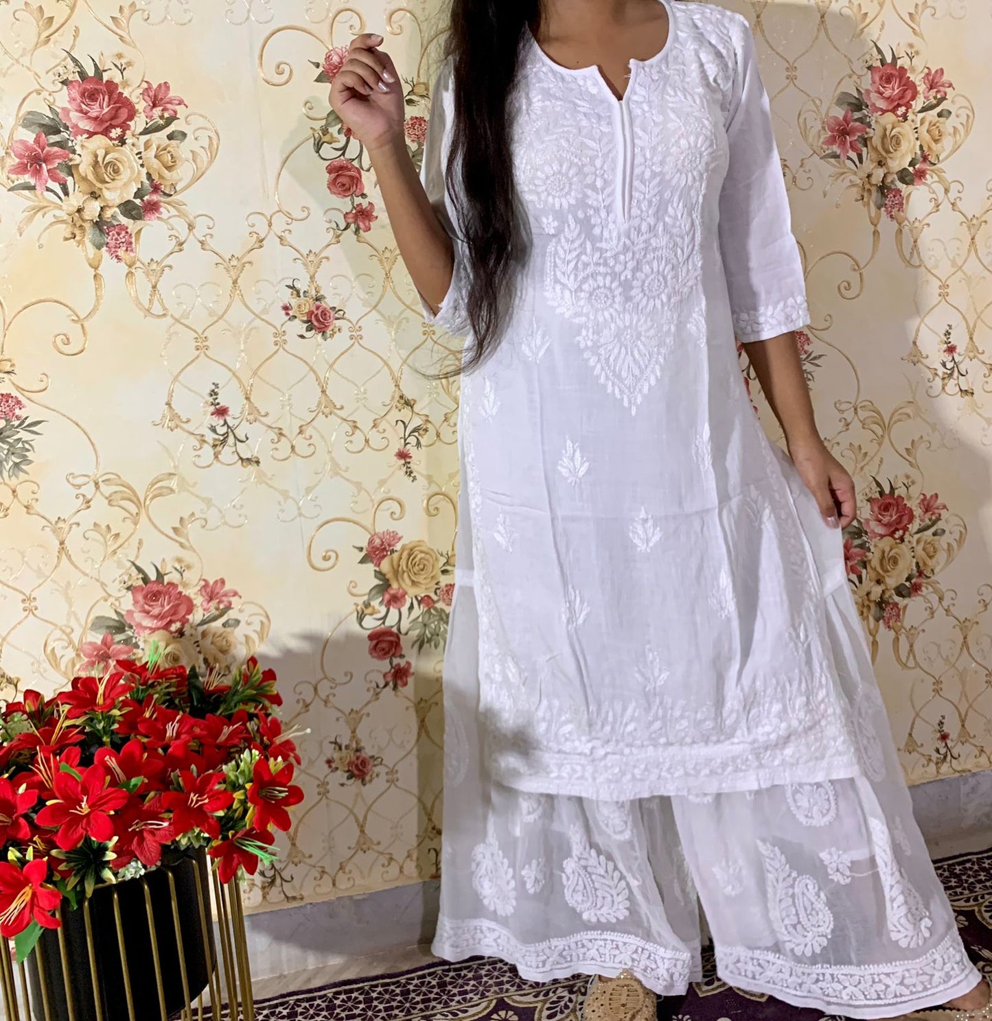 Rayon Kurti With Palazzo