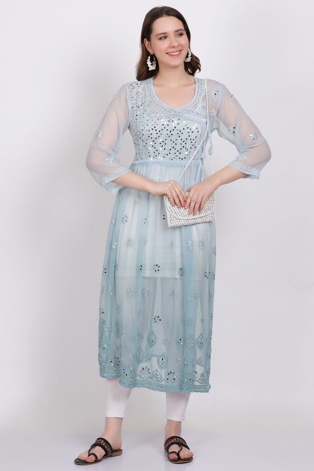 Georgette Shaded Mirror Gown