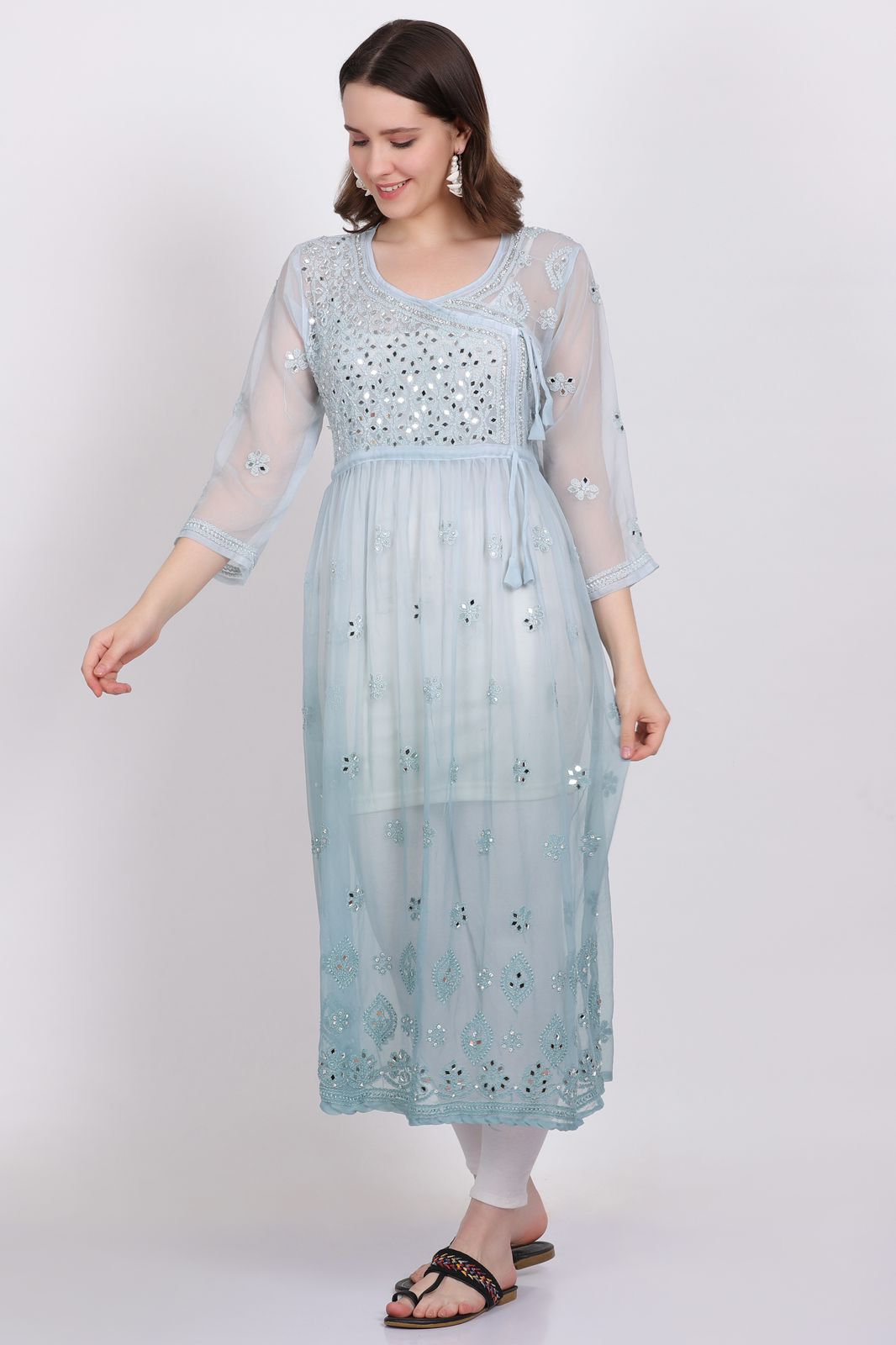 Georgette Shaded Mirror Gown