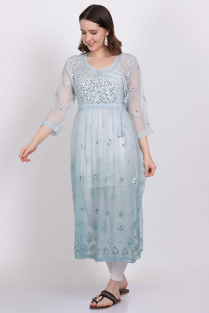 Georgette Shaded Mirror Gown