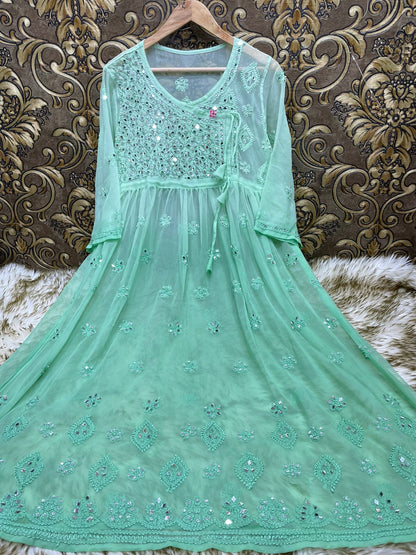 Georgette Shaded Mirror Gown