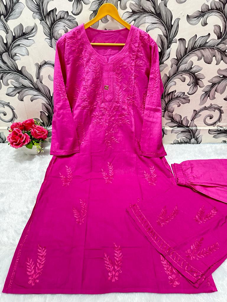 Pure Cotton Kurti With Palazzo