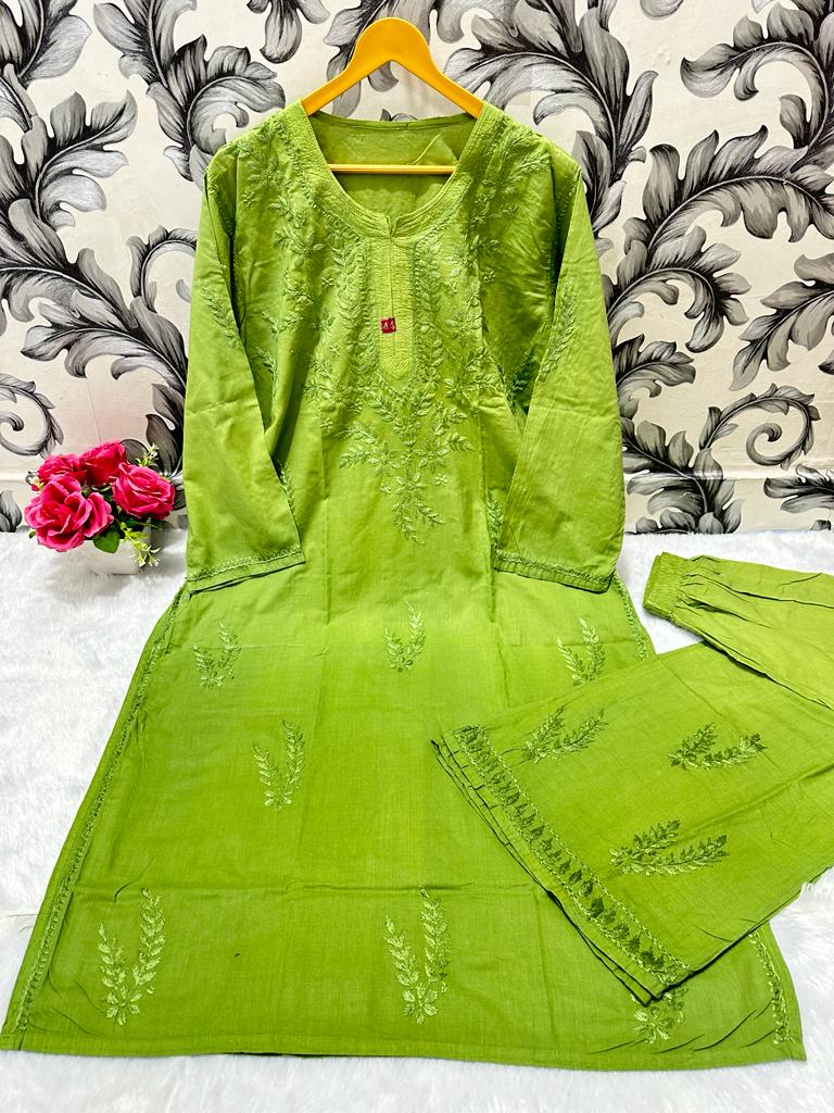 Pure Cotton Kurti With Palazzo