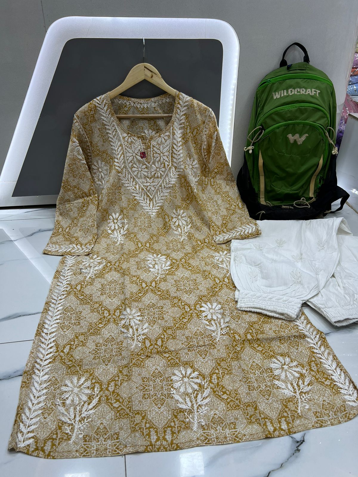 Mul Mul cotton kurti With Afghani Shalwar