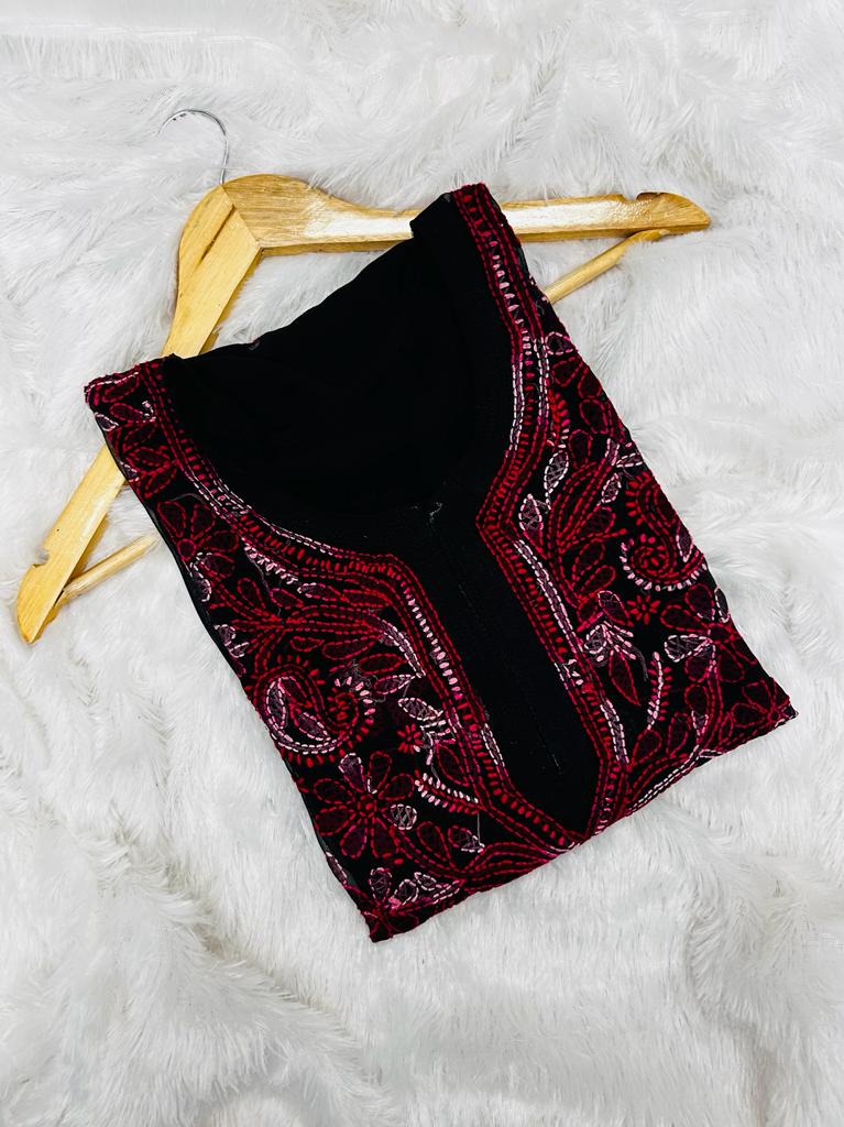 DUAL SHADE THREAD WORK KURTI