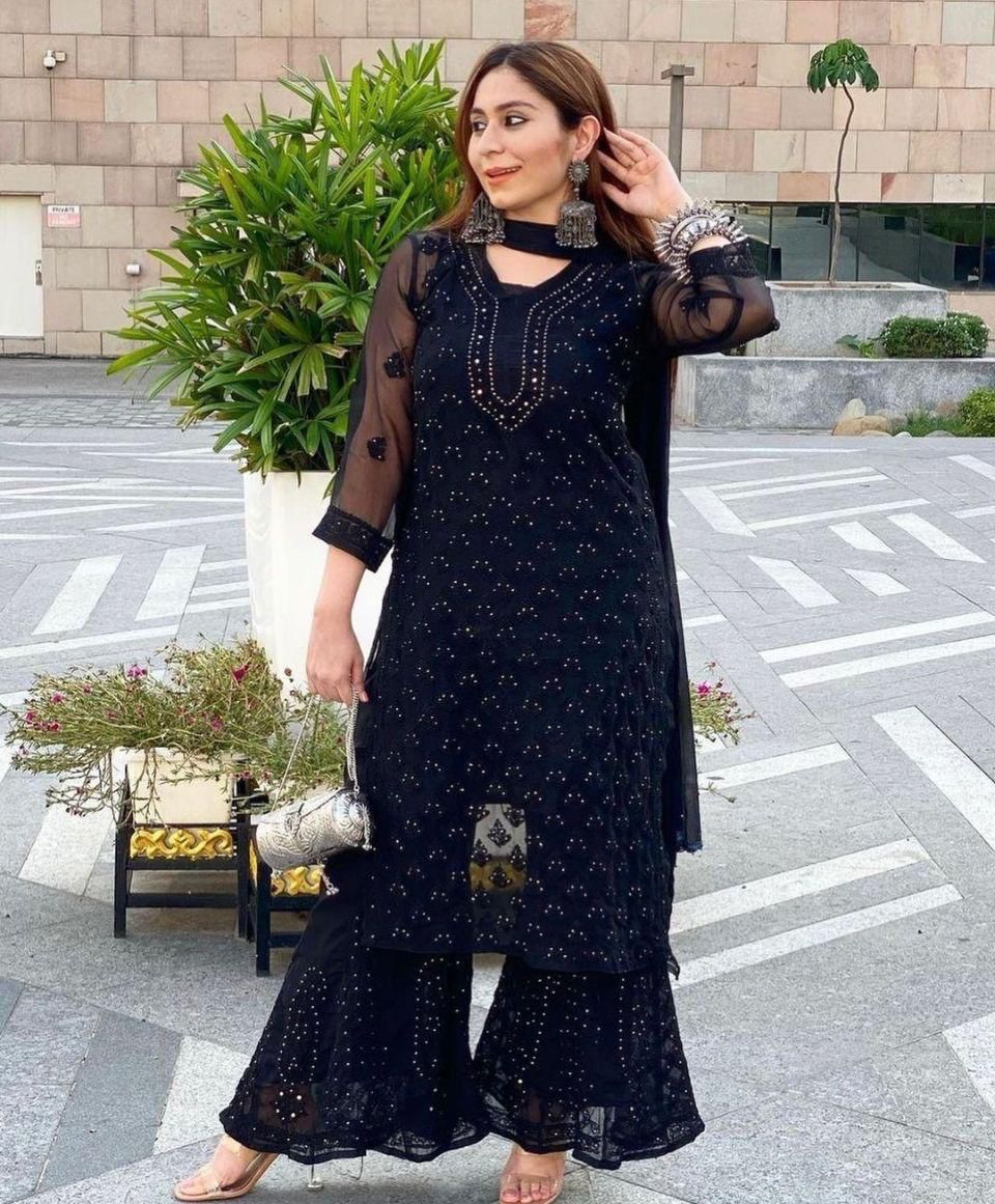 Georgette Kurti With Sharara