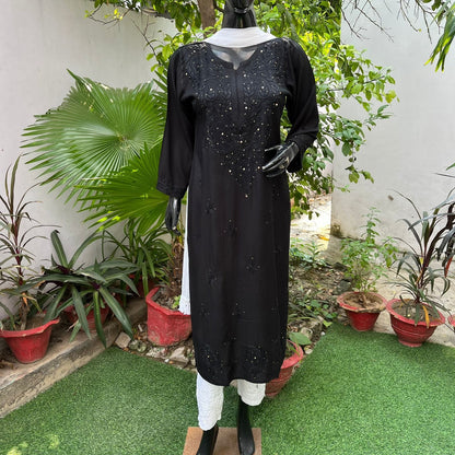 Rayon Kurti With Sharara