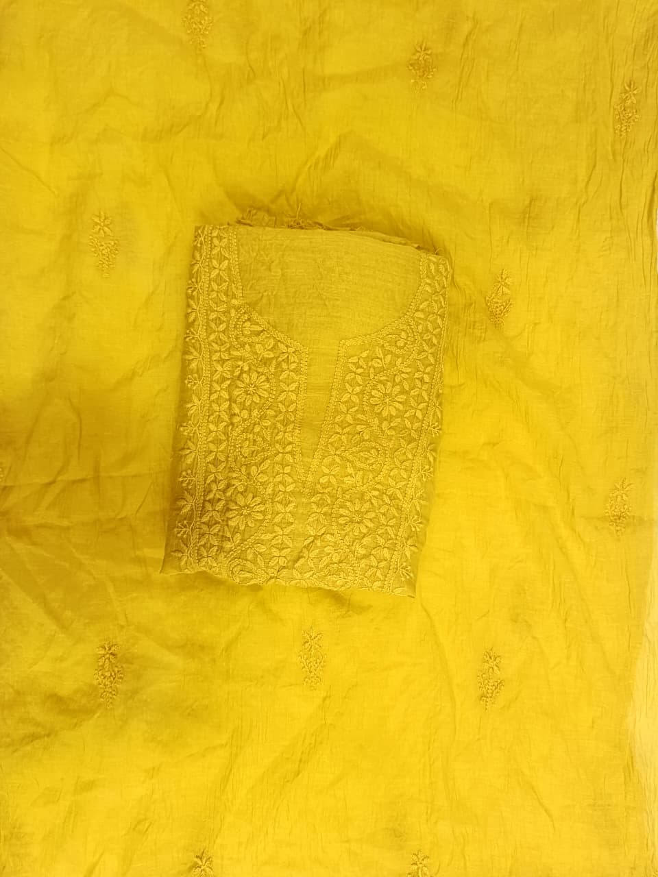 Mul Chanderi kurti Dupatta sets