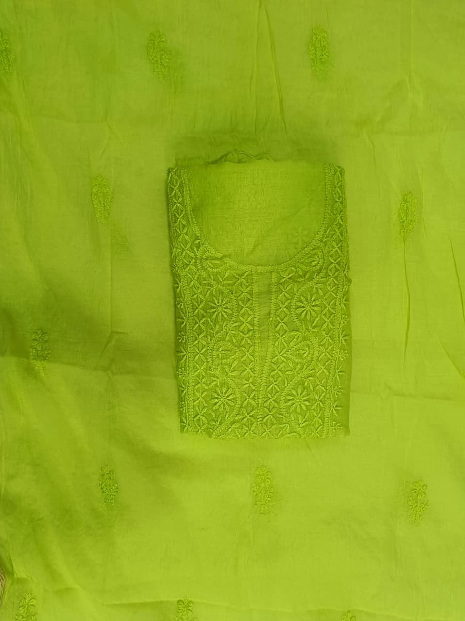 Mul Chanderi kurti Dupatta sets