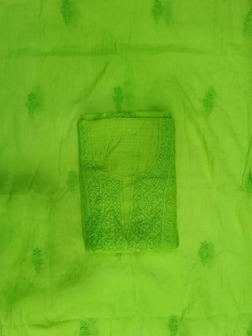 Mul Chanderi kurti Dupatta sets