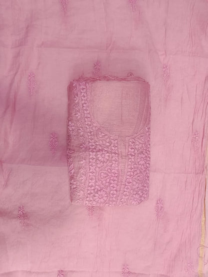 Mul Chanderi kurti Dupatta sets