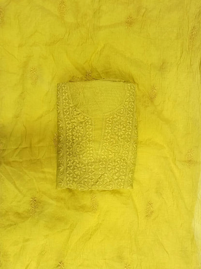 Mul Chanderi kurti Dupatta sets