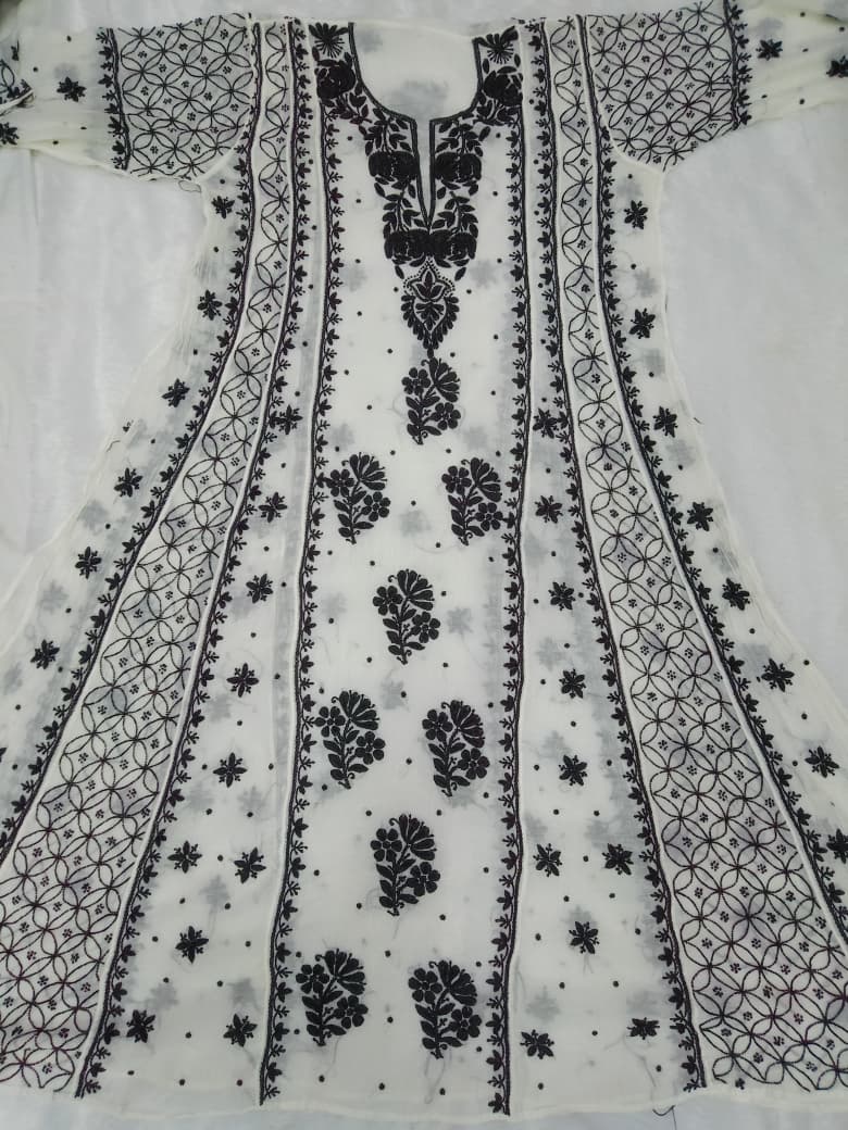 Mul Chanderi Anarkali Dupatta Set