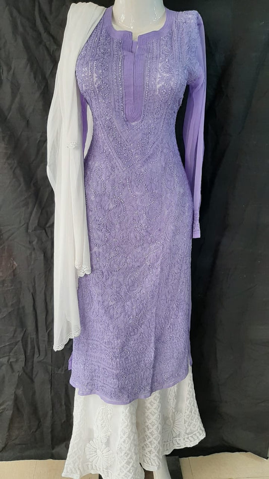 Lavender Georgette 3pc set