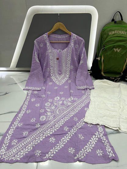 Rayon kurti side panel set