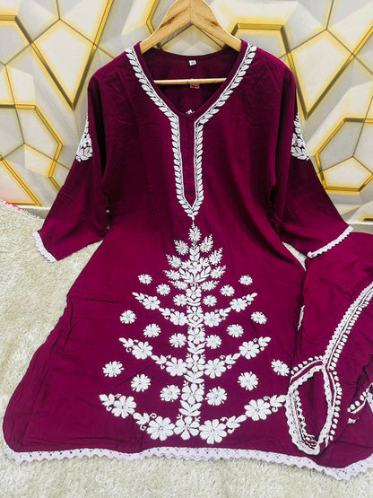 Rayon dhoti set designer wear