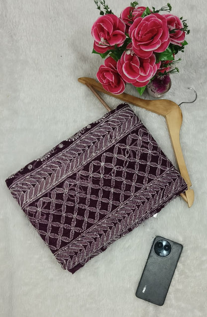 Georgette Jaal saree
