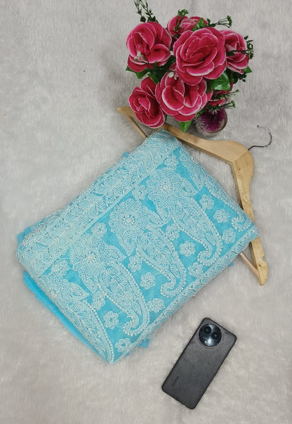 Georgette Jaal saree
