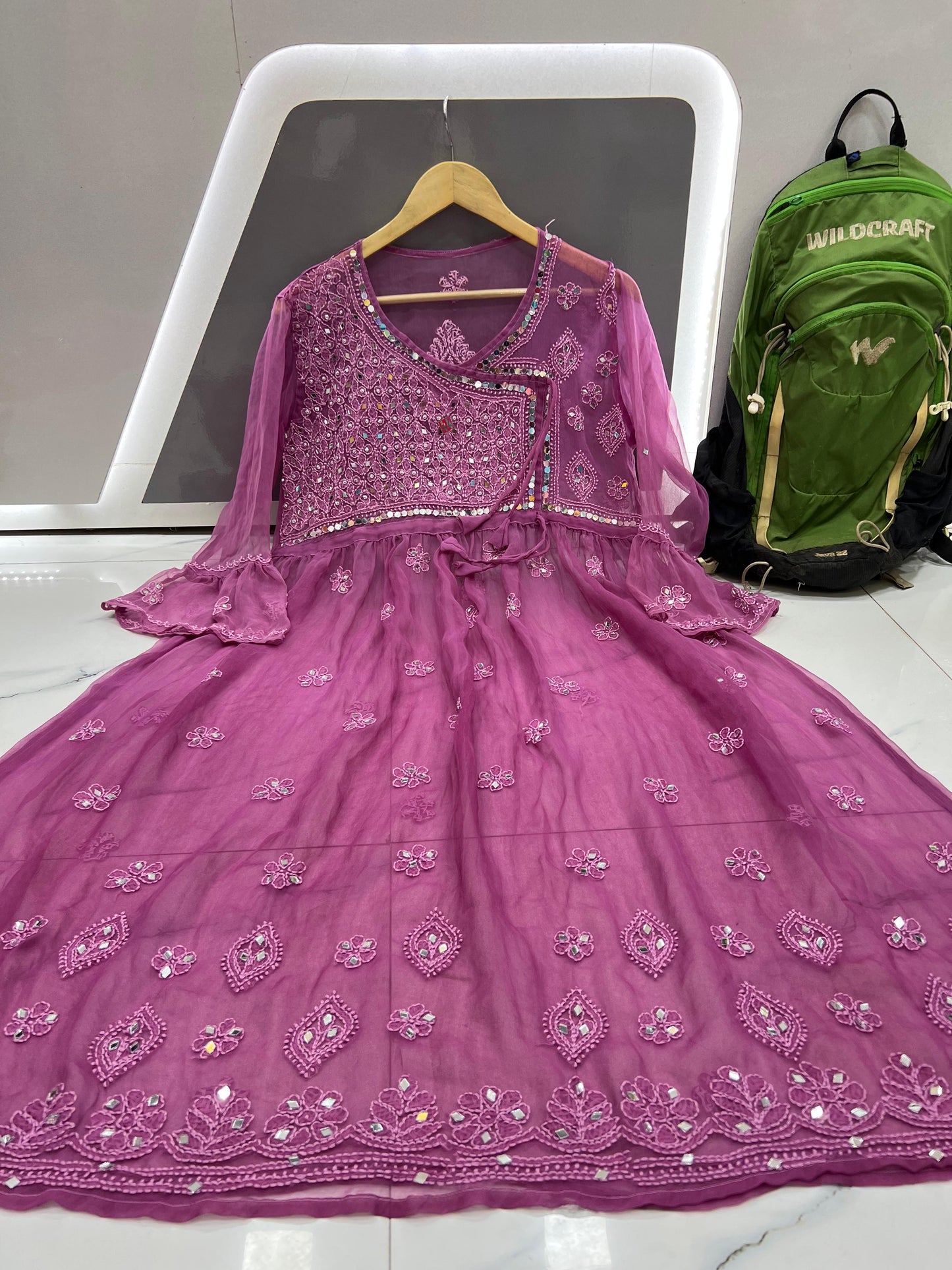 Angarkha Doori Gown with mirror