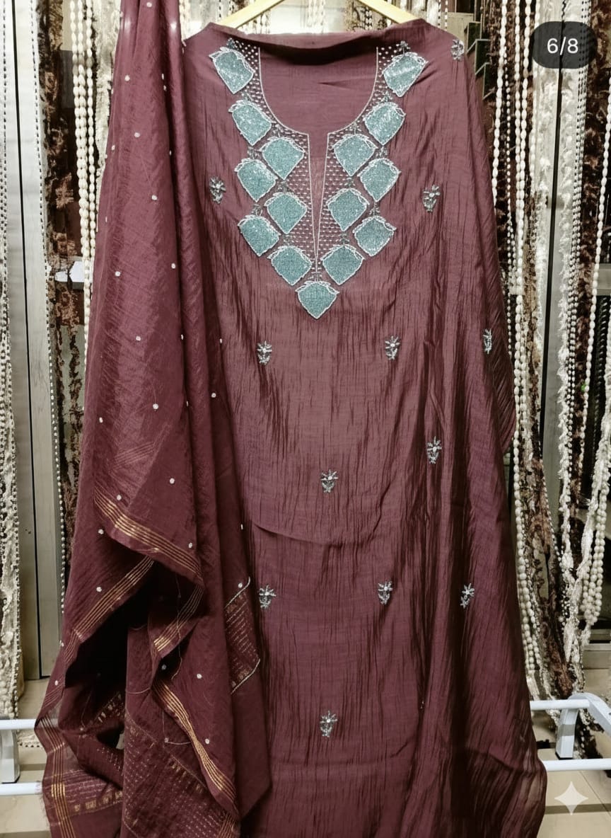 Mul chanderi addon suits