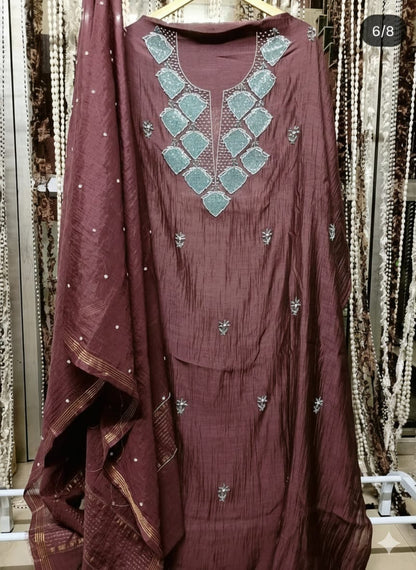 Mul chanderi addon suits