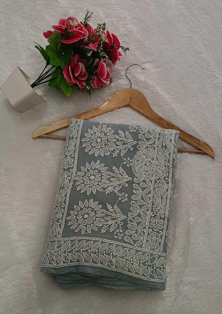 Georgette saree skirt jaal