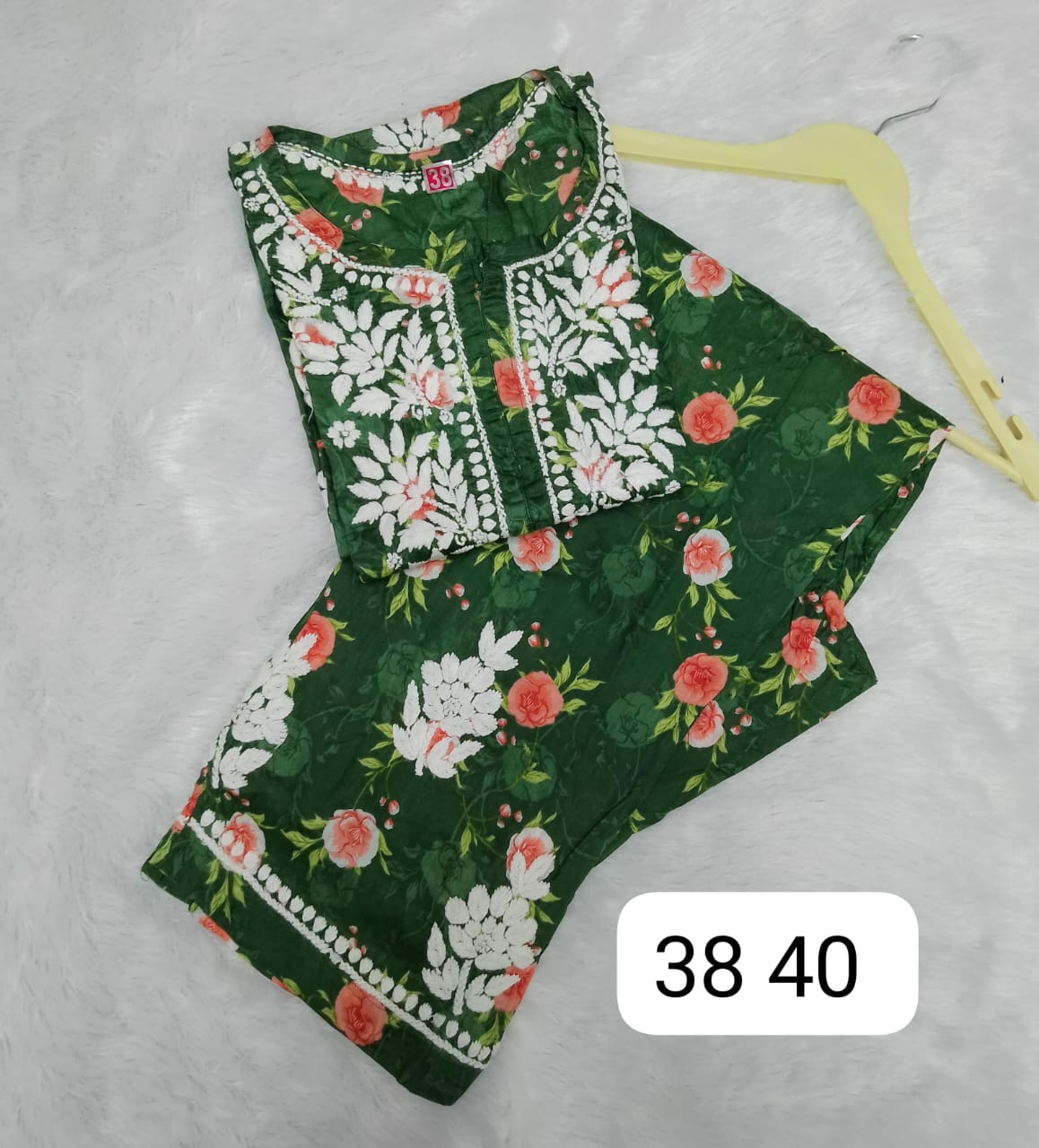 Mulmul kurti Plazzo set