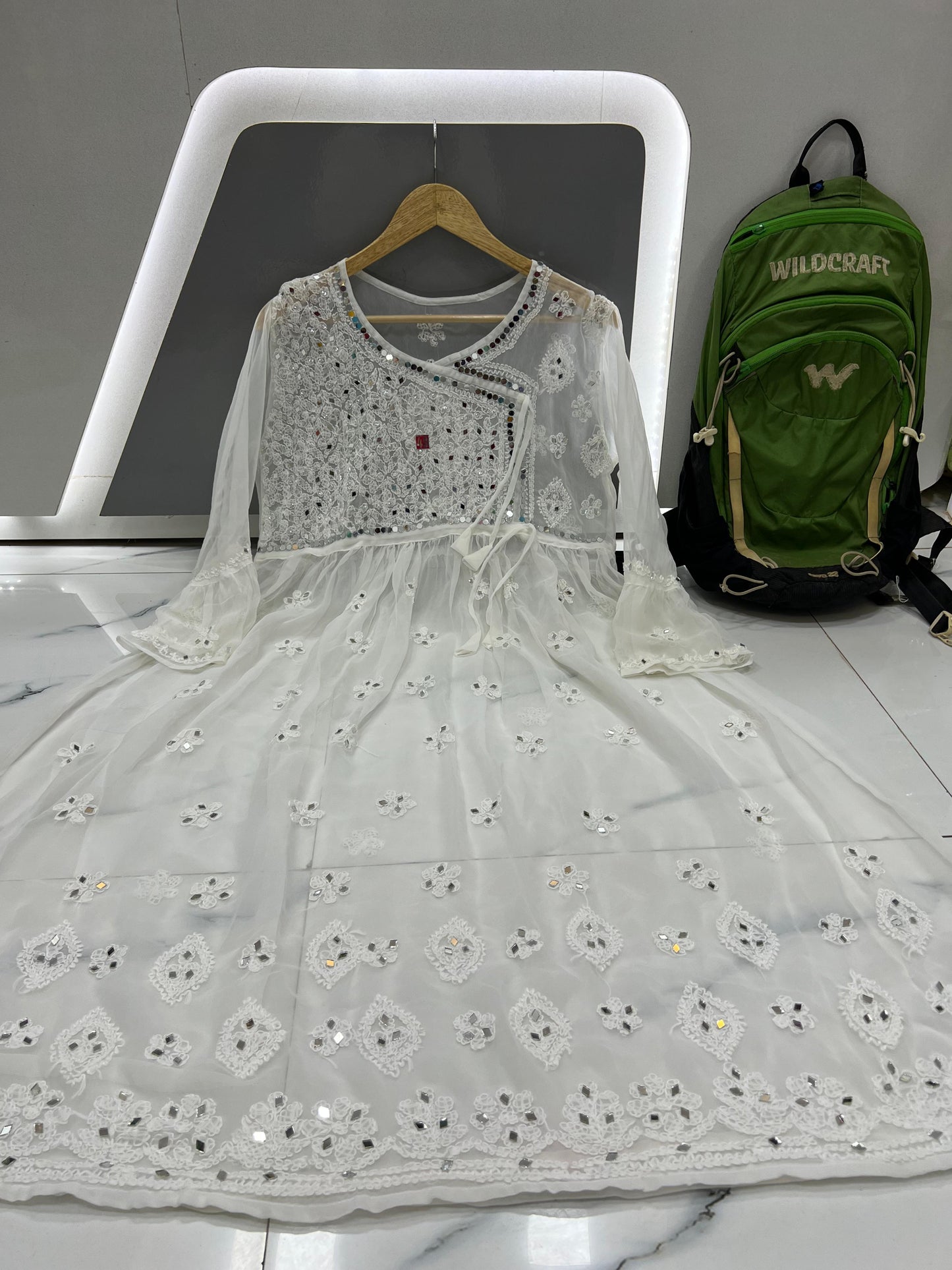 Angarkha Doori Gown with mirror