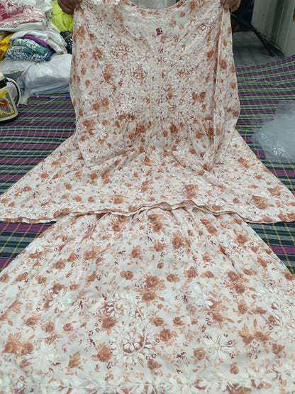 Cotton garara with short frock