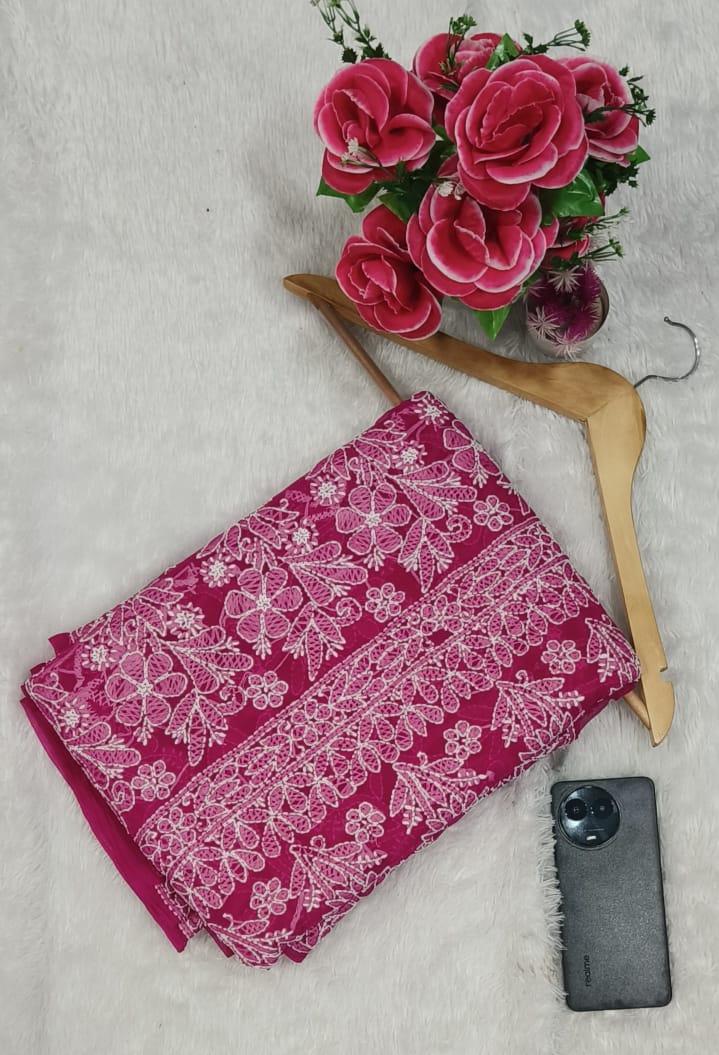 Georgette Jaal saree