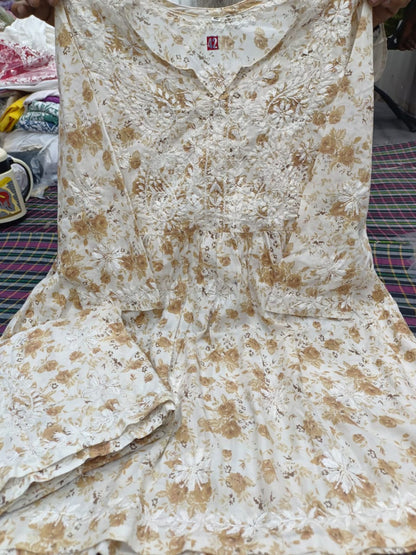 Cotton garara with short frock