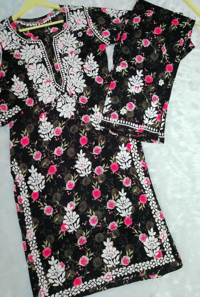 Mulmul kurti Plazzo set