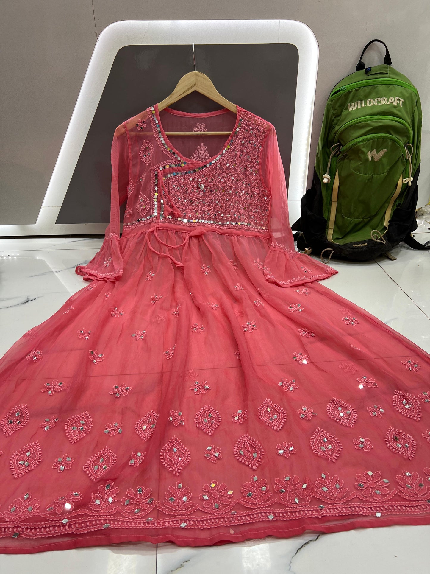 Angarkha Doori Gown with mirror