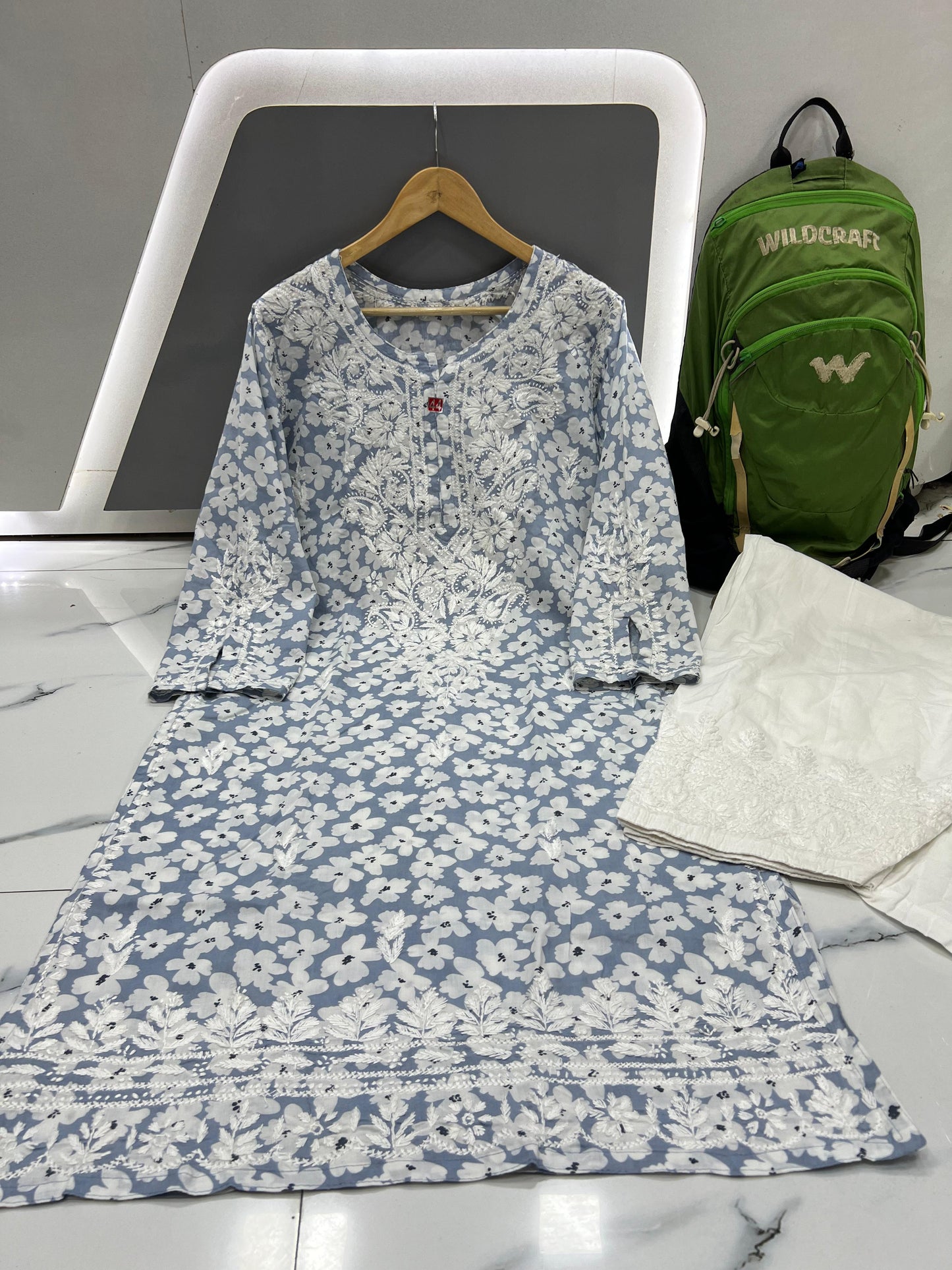Printed mulmul plazzo set