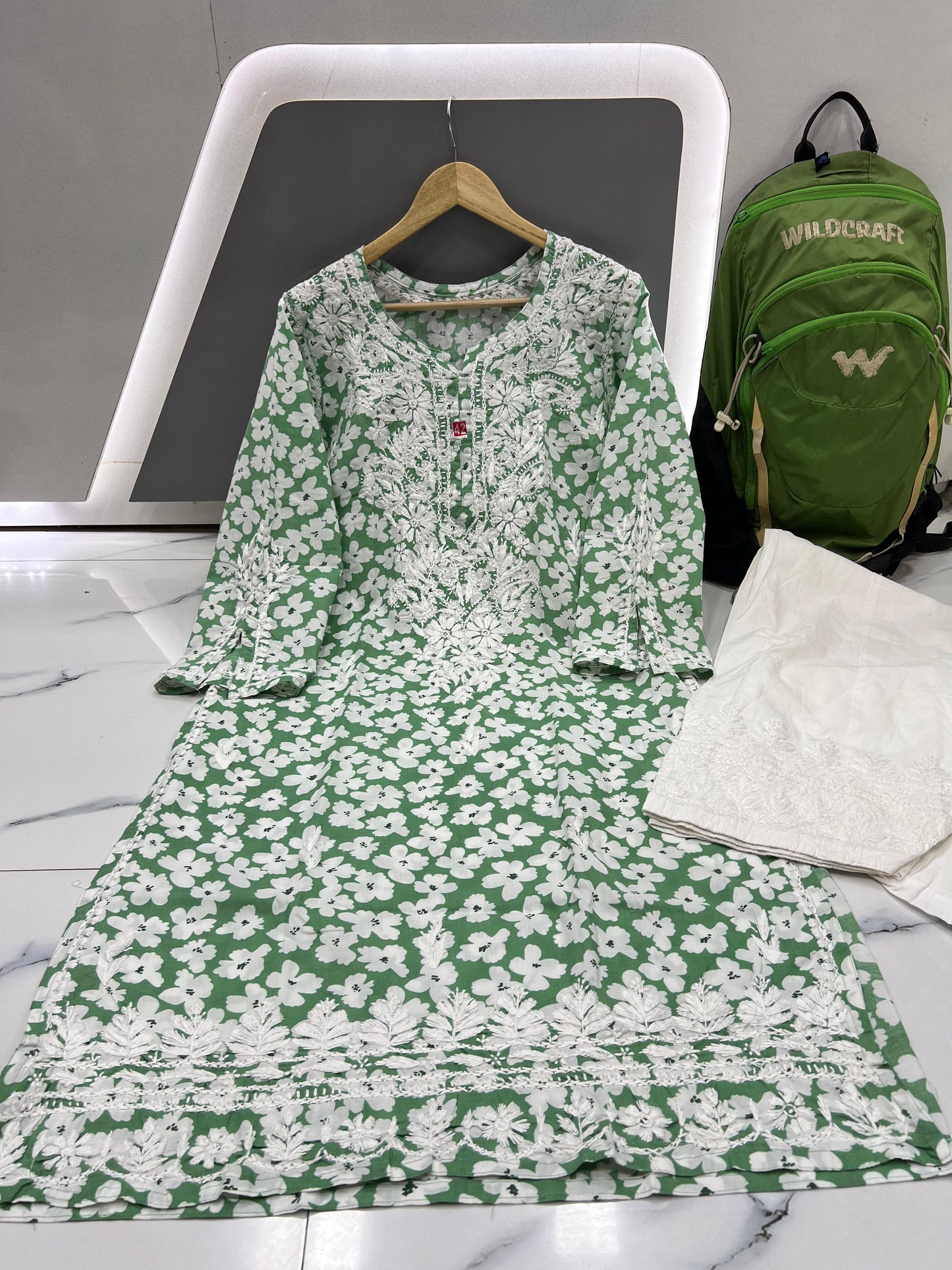 Printed mulmul plazzo set