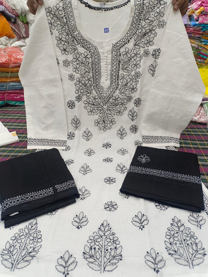 Cotton shalwar SUIT with duppatta and beautiful handwork chikankari