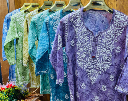 Mul print short kurta