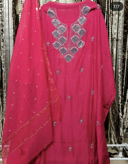 Mul chanderi addon suits
