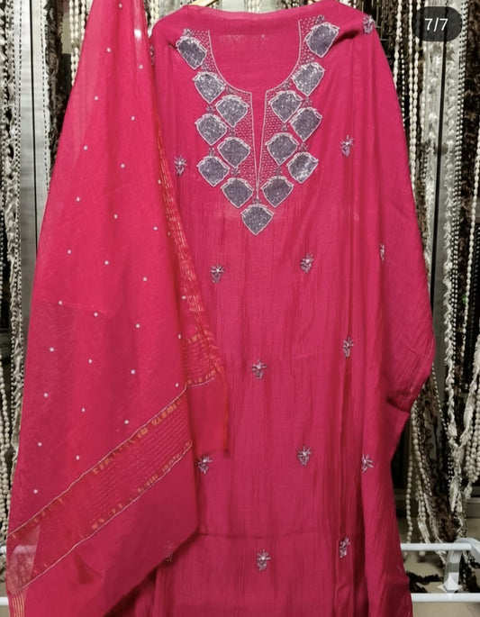 Mul chanderi addon suits