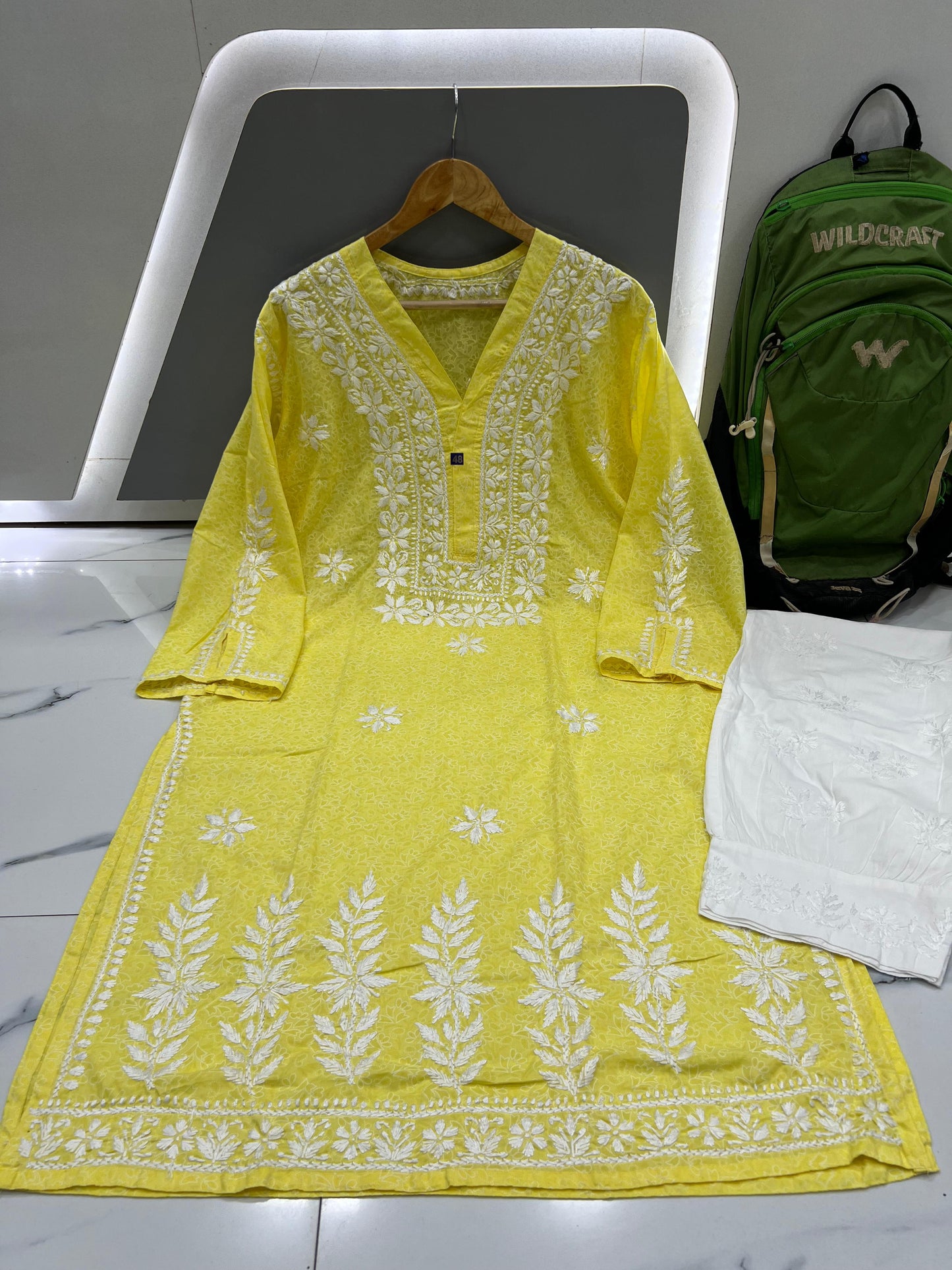 Brasso cotton kurti plazzo set