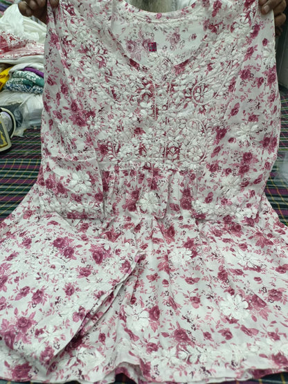 Cotton garara with short frock