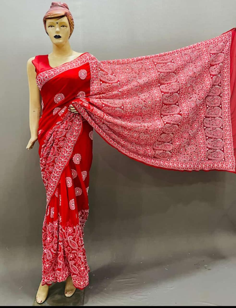 Georgette saree skirt jaal
