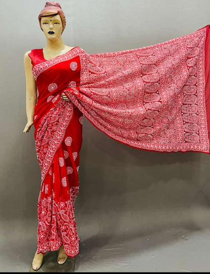 Georgette saree skirt jaal