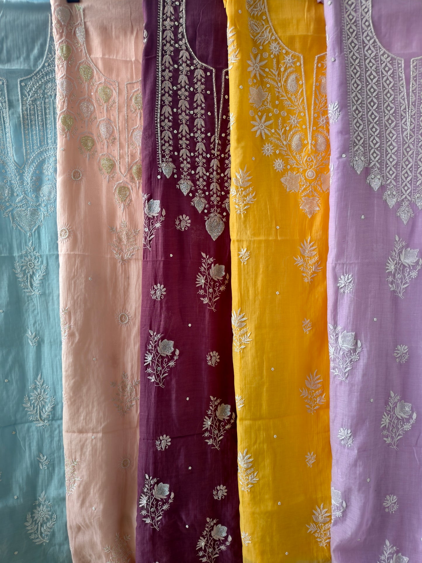 Mul Chanderi kurti dupatta set