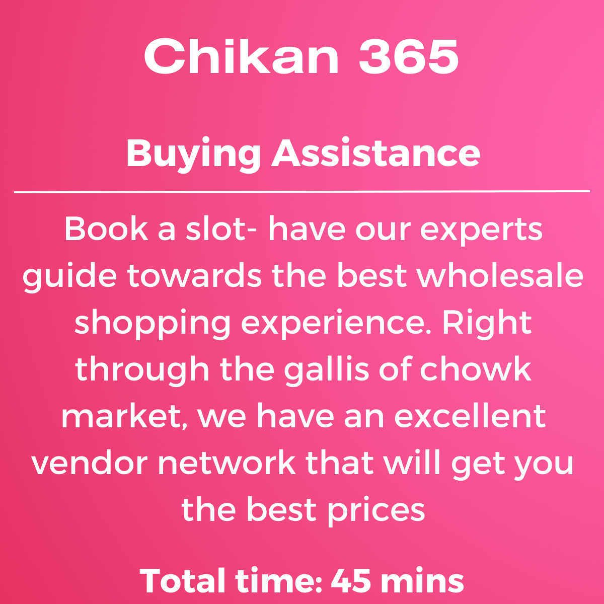 Chikan365 Services