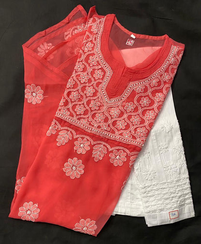 V Daman Kurti With Pant