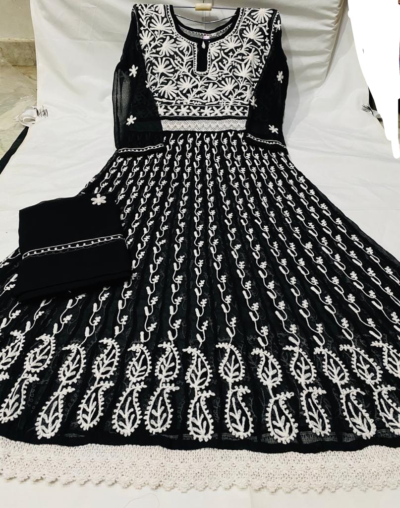 Georgette Frock With Dupatta